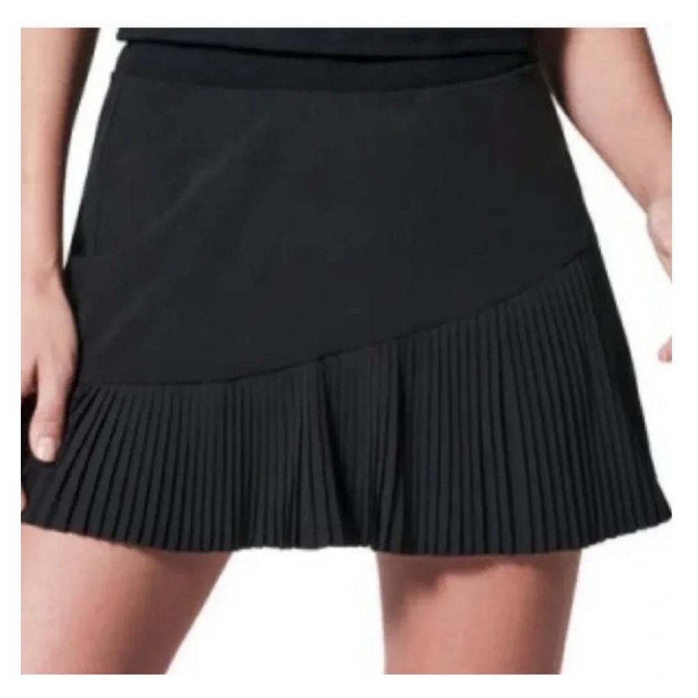 Spanx - Yes Pleats! Skort Tennis Skirt Cloud Black Size XL Excellent Condition